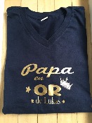 T-shirt personnalis "Papa en OR"