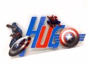 Plaque de porte dcoration Avengers et prnom personnalise