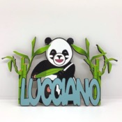 Plaque de porte Panda personnalise
