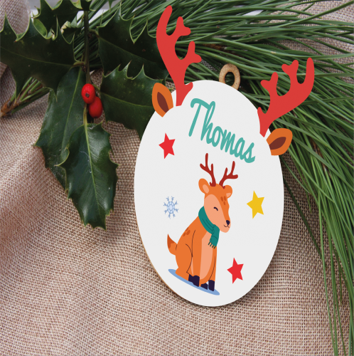 Boule de Noël Personnalisée en Bois