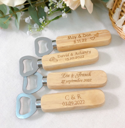 Décapsuleur en bois personnalisé