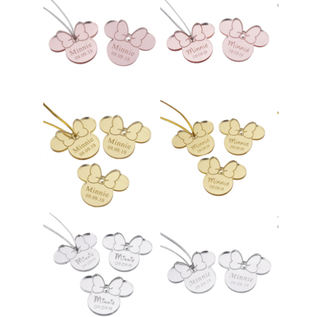 Etiquette personnalisée acrylique Minnie X10