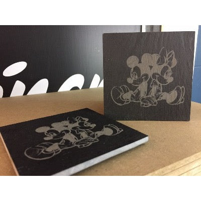 Dessous de verre en ardoise personnalisé