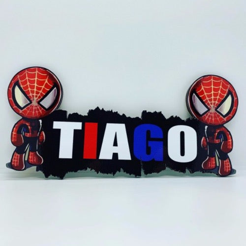 Plaque de porte mini-Spiderman personnalisée