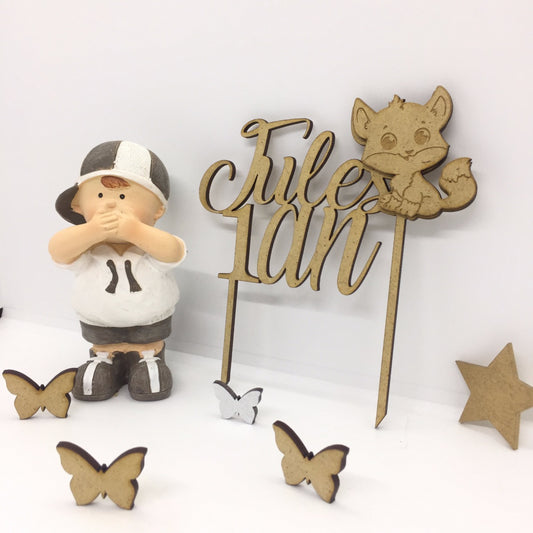 Cake topper Renard personnalisé