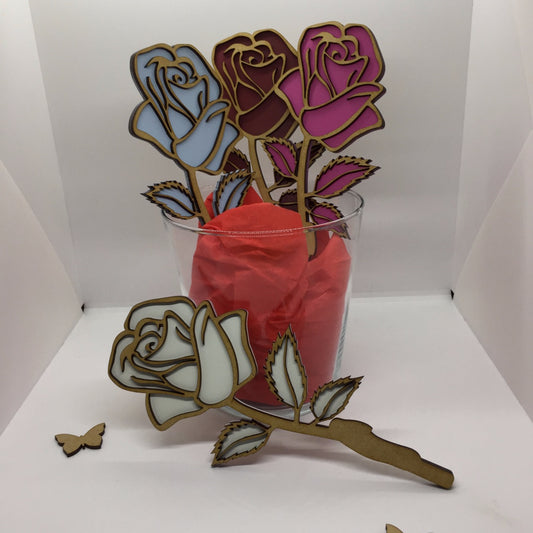 Rose en bois personnalisée
