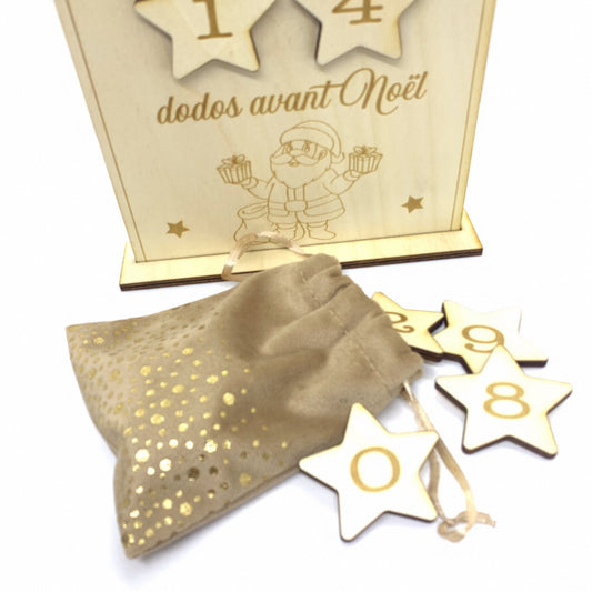 Compte à rebours de lAvent de Noël en bois personnalisé