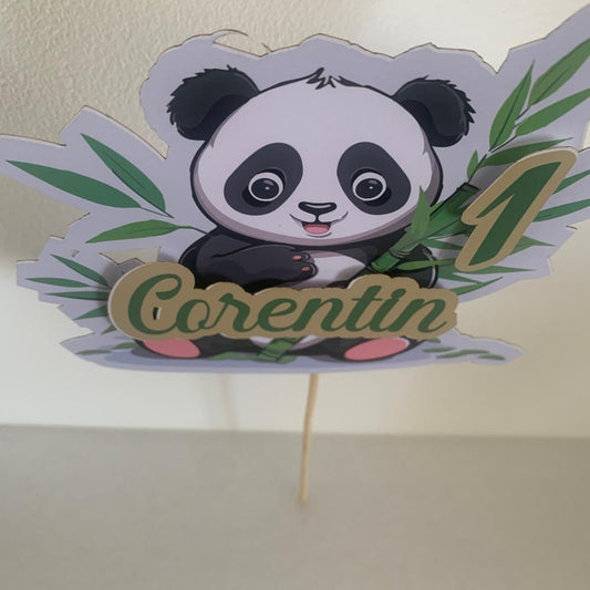 Cake topper décoration de gâteau panda