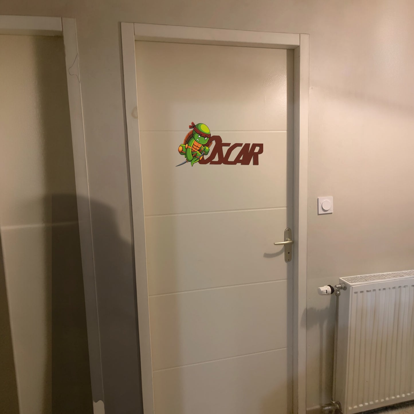 Plaque de porte tortue Ninja personnalisée