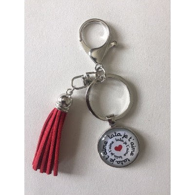 Porte-clefs personnalisé "Je t'aime tata"