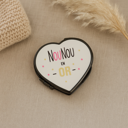 Miroir - Nounou en Or personnalisé