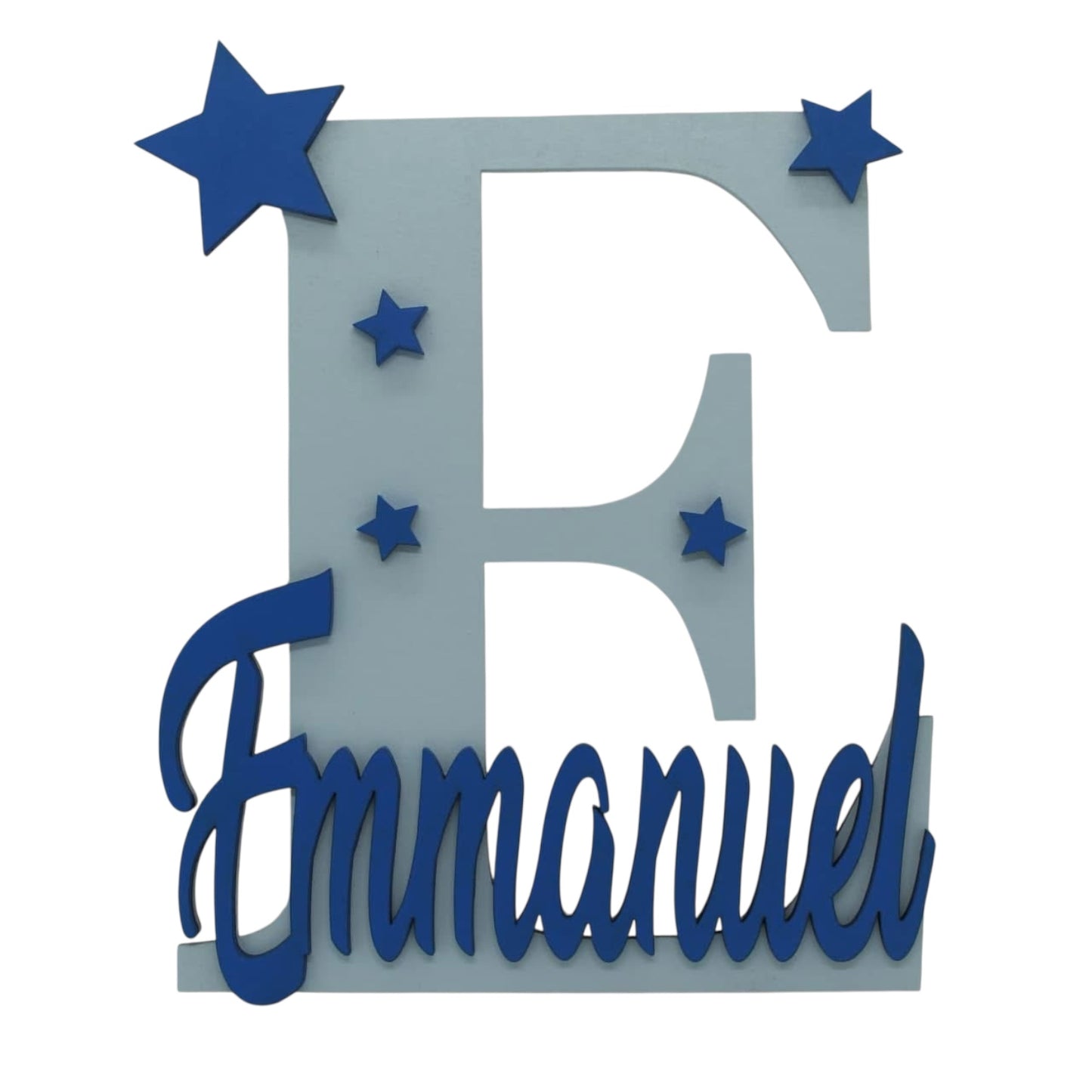 Lettre initiale avec prénom personnalisée étoilé