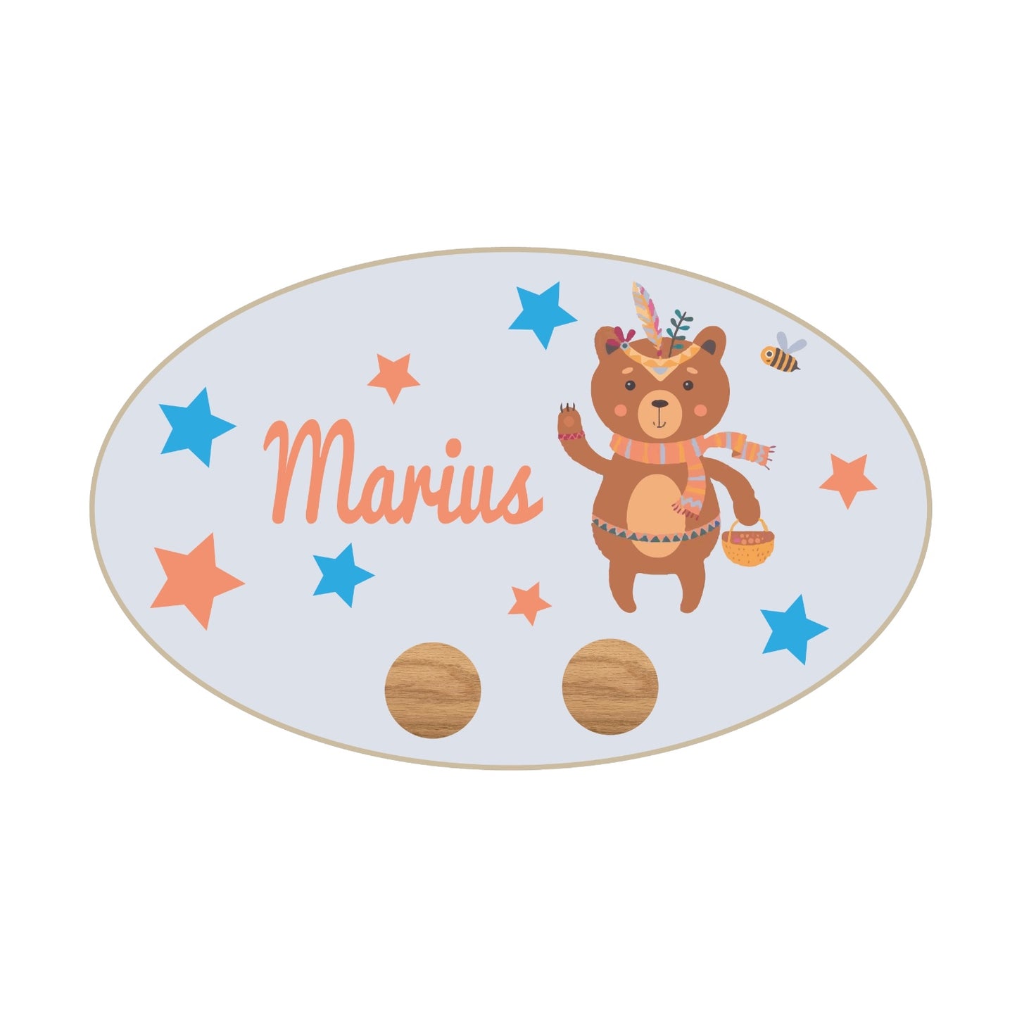Porte-Manteau ourson personnalisé avec prénom