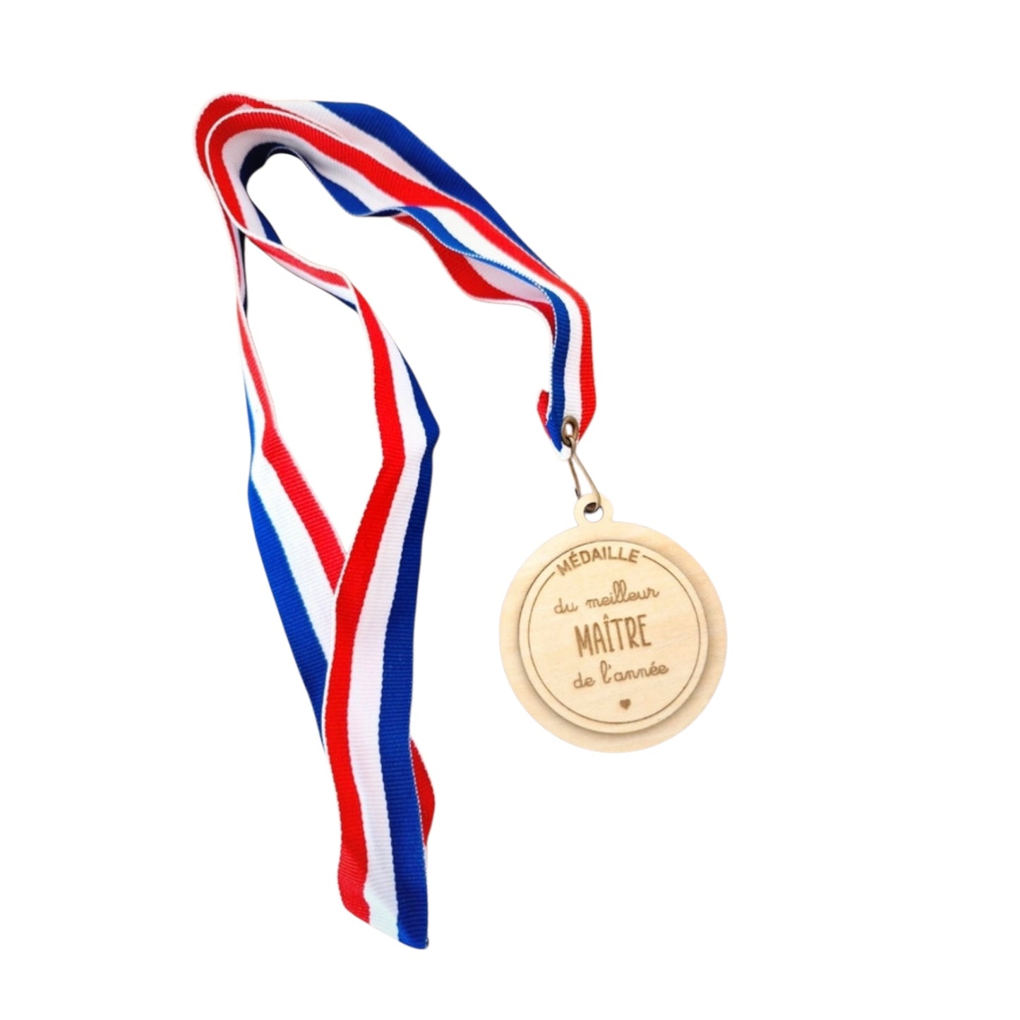 Médaille en bois personnalisée Meilleur maître de l'année