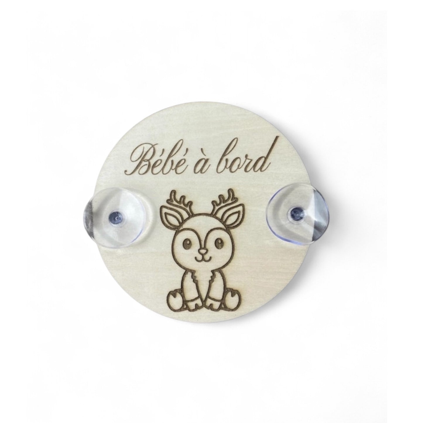 Panneau Bébé à Bord Personnalisé avec Prénom - Ventouse Voiture Made in France