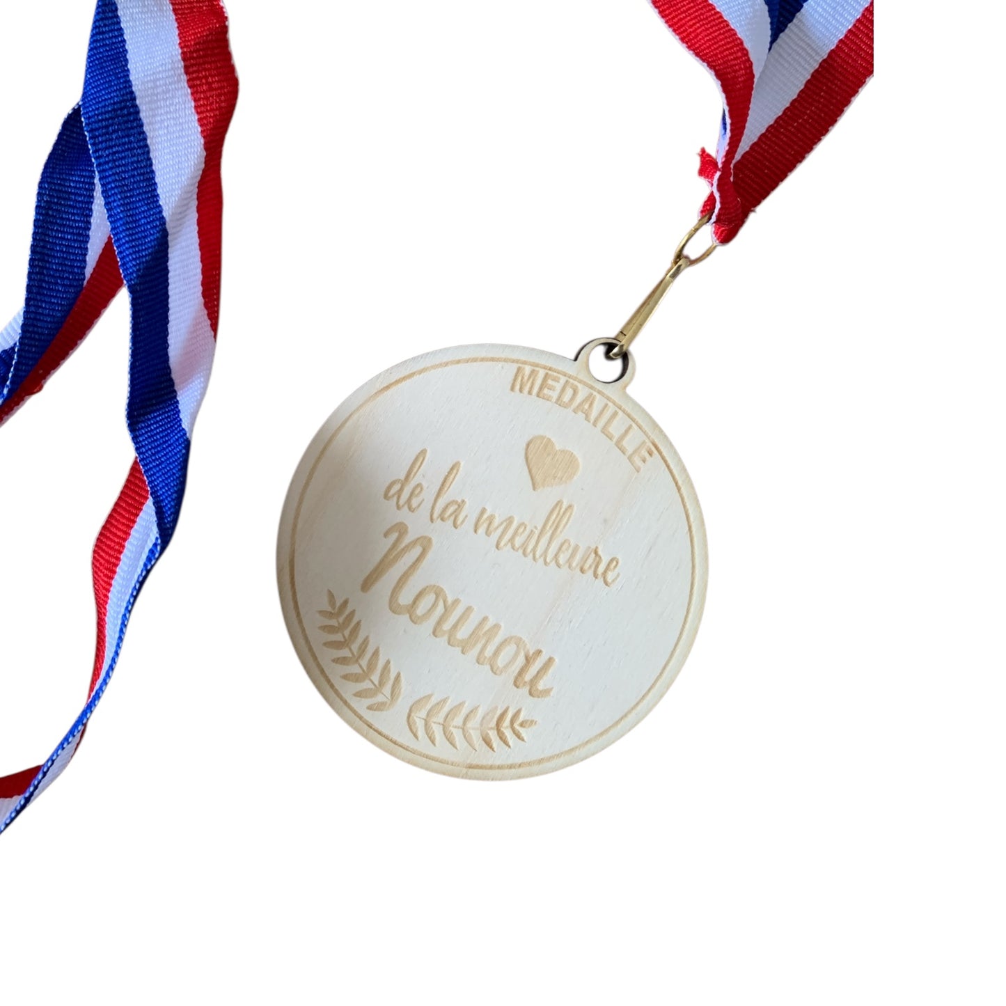 Médaille en bois personnalisée Meilleure nounou