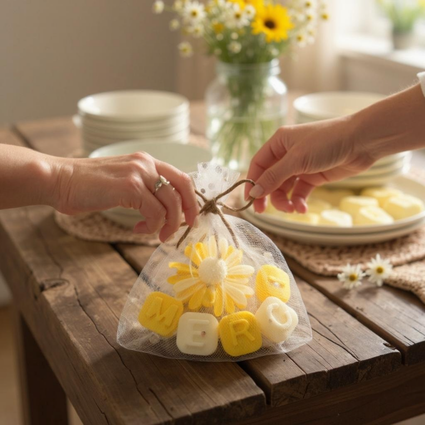 Mini fondants Merci et Petite Fleur - Cadeaux Personnalisés