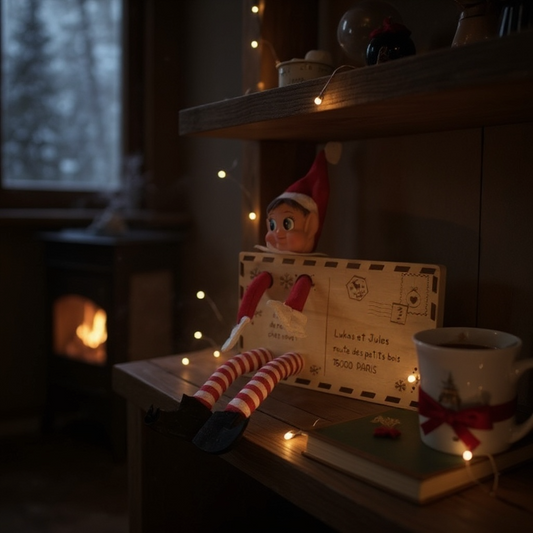 Carte Postale Lutin Farceur Personnalisée - Bois d'Érable Gravé 11x18cm