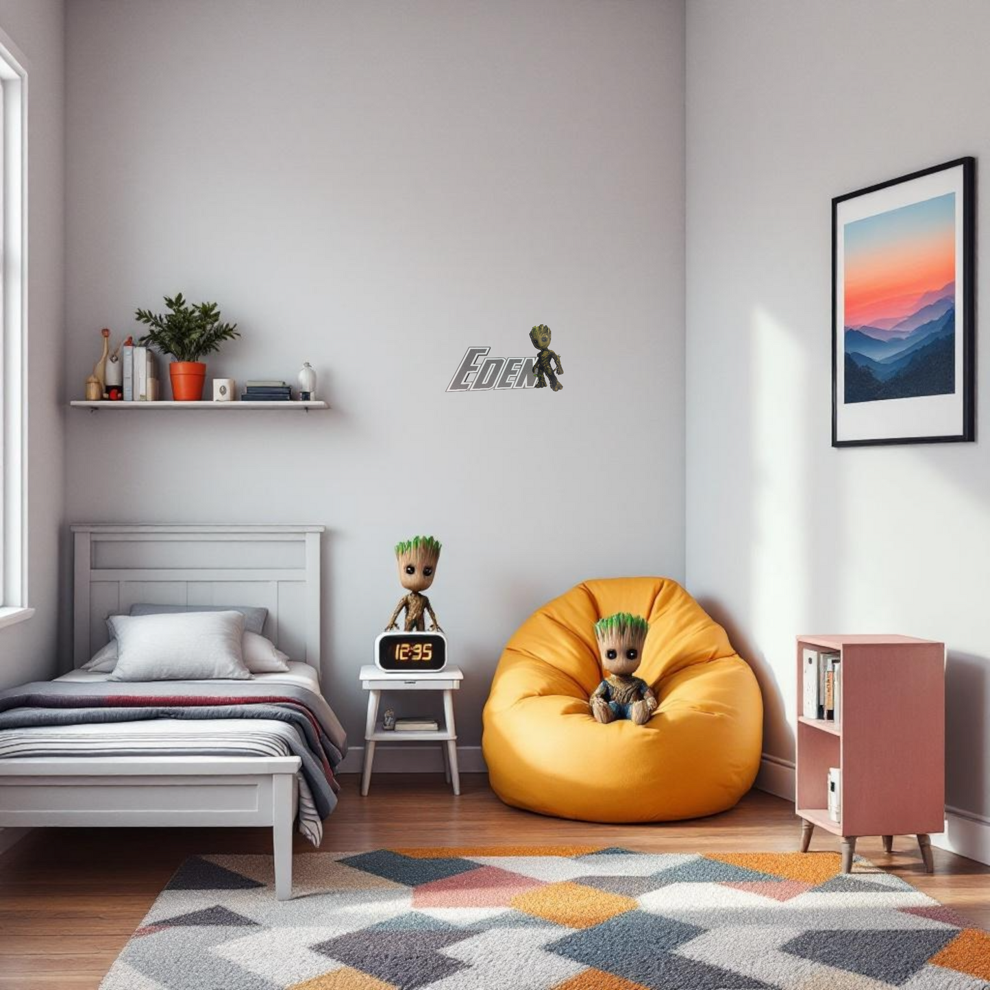 Plaque de porte Décoration Gardien de la Galaxie et prénom personnalisée