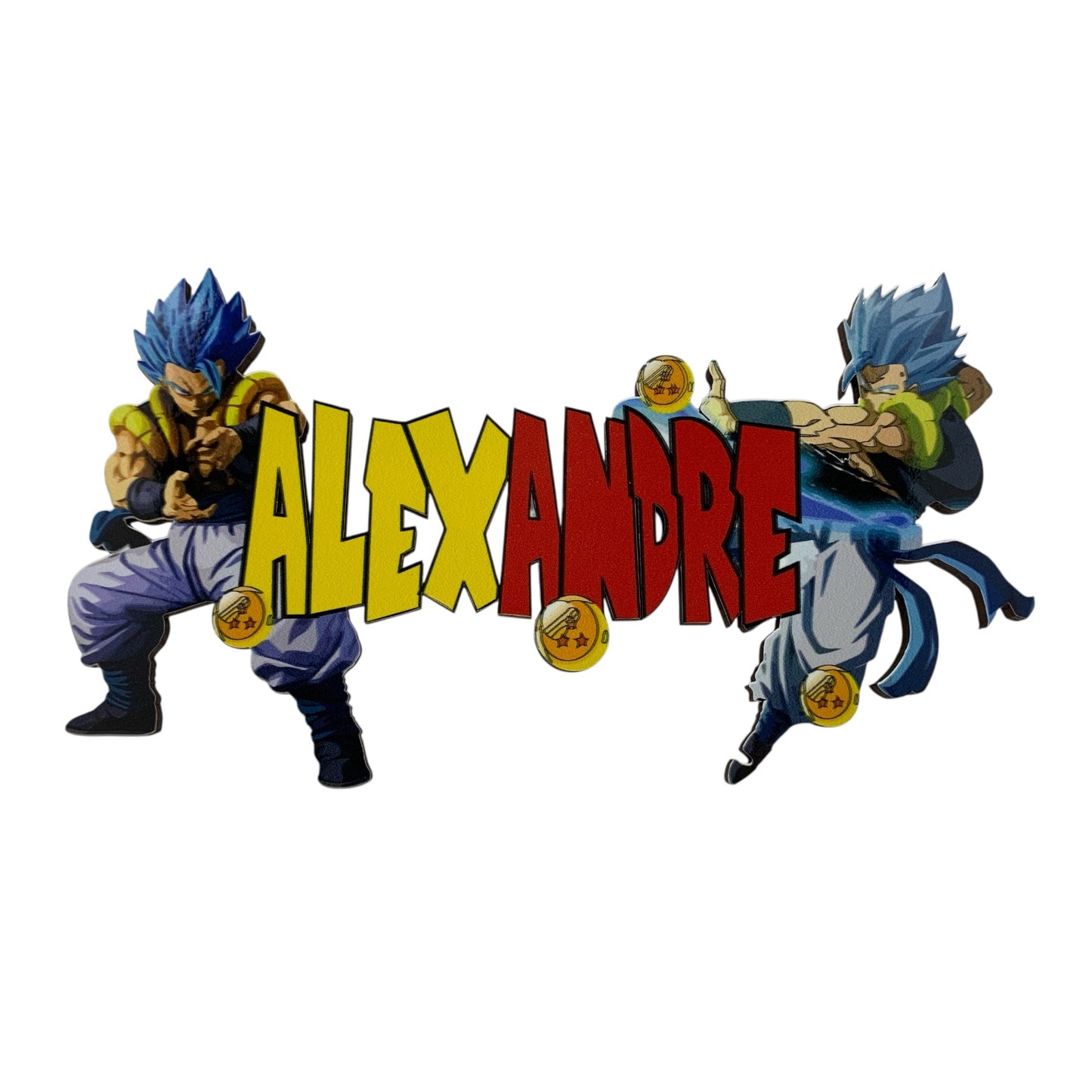 Plaque de porte Décoration Dbz 2et prénom personnalisée