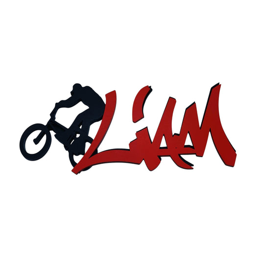 Plaque de porte Graffiti avec fond coloré personnalisée