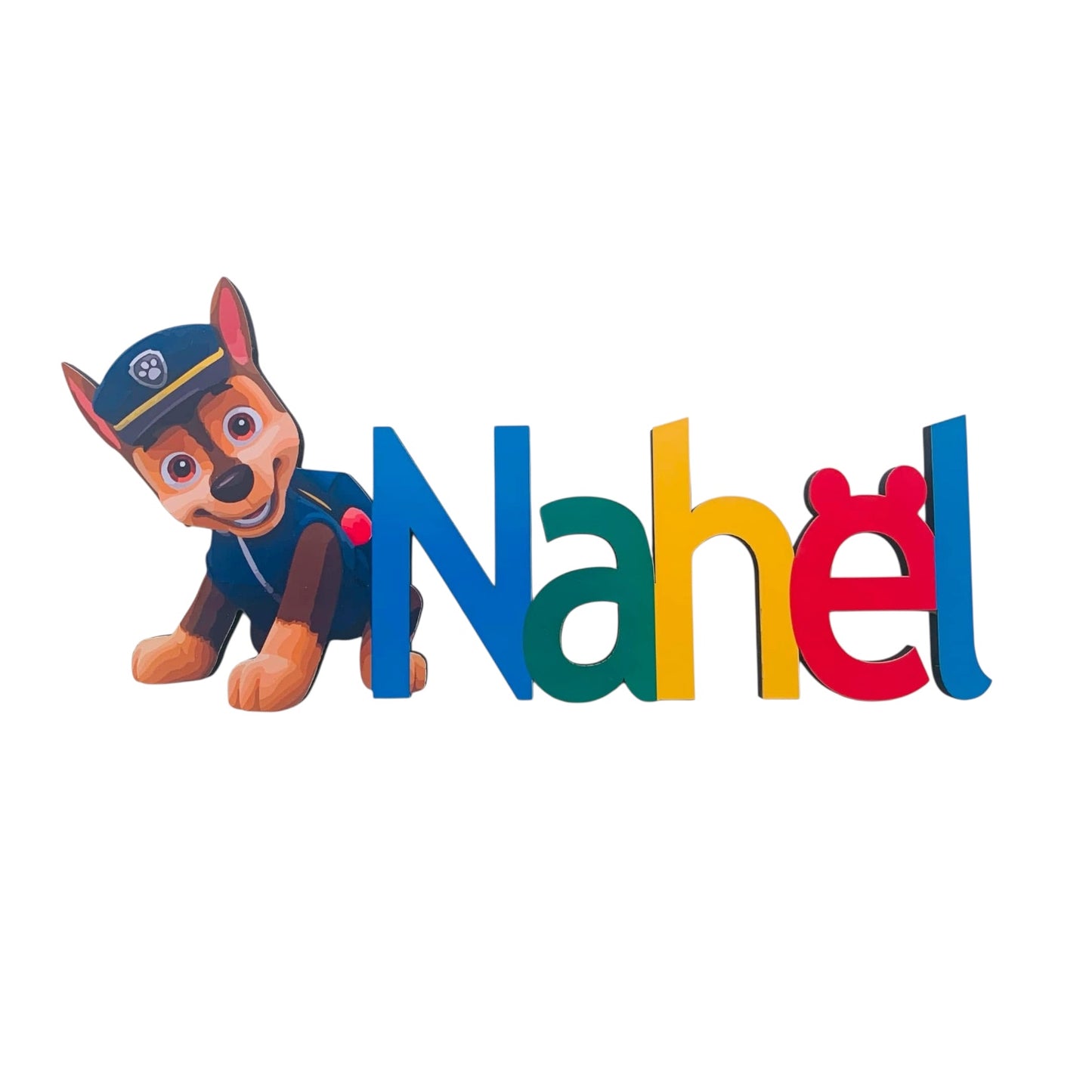 Plaque de porte décoration Pat Patrouille et prénom personnalisée