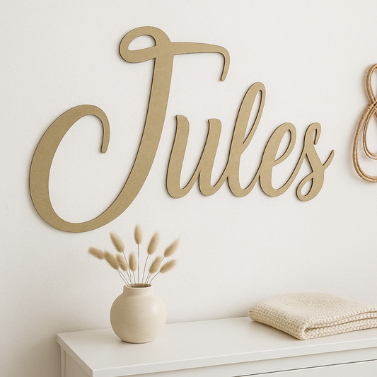 Prénom, mot géant en bois personnaliser - Décoration de chambre ou de fête, anniversaire, cadeau de naissance, baby shower
