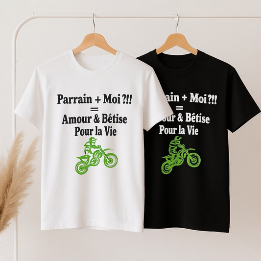 Tee shirt personnalisé Parrain & Moi