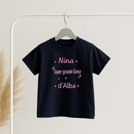 Tee shirt personnalisé Super grande soeur