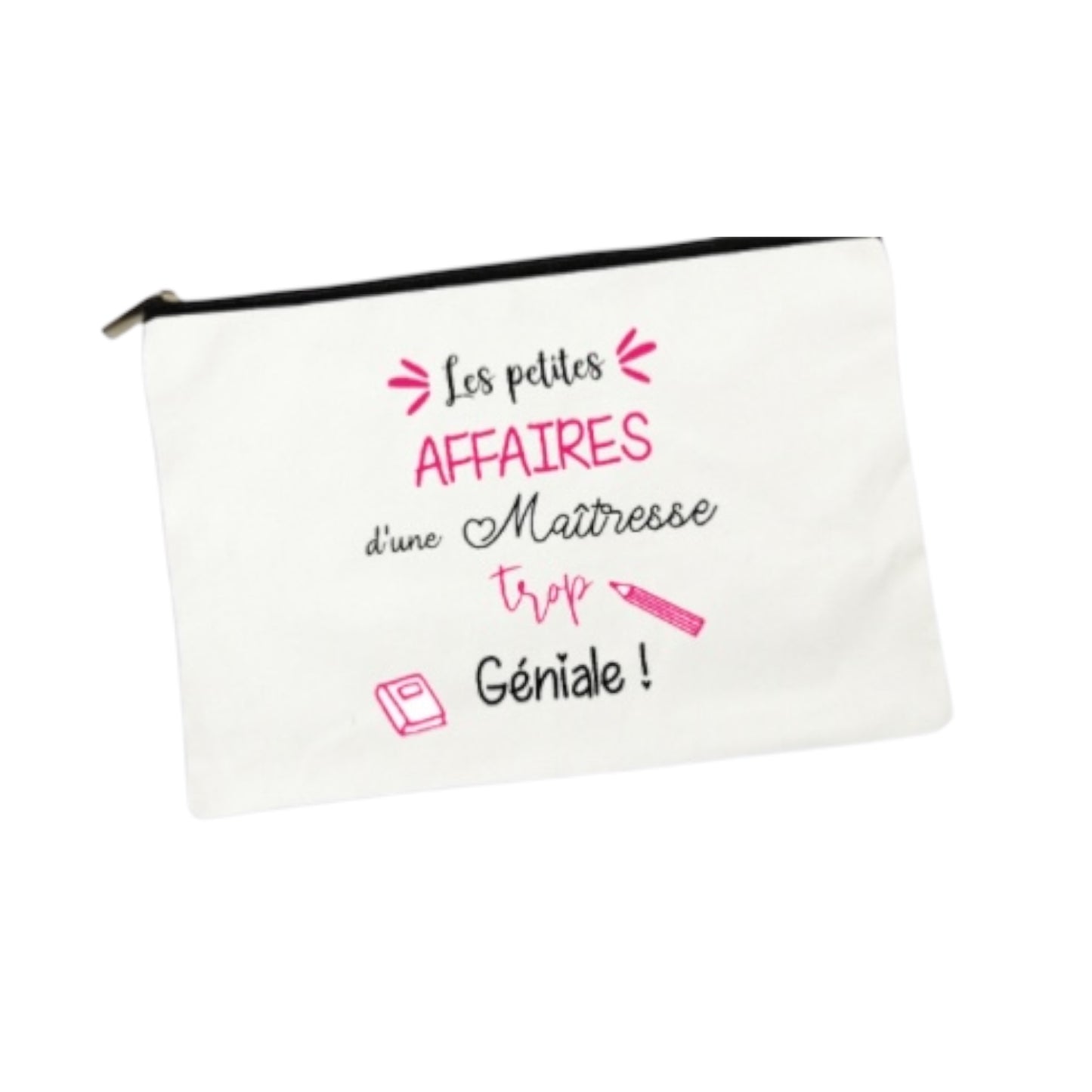 Trousse de maquillage personnalisée Les petites affaires d'une maîtresse trop géniale