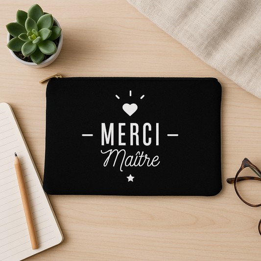 Trousse de rangement personnalisée Merci maître