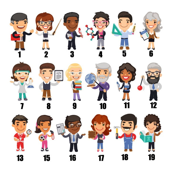 Plaque de porte maître avec personnage  personnalisée