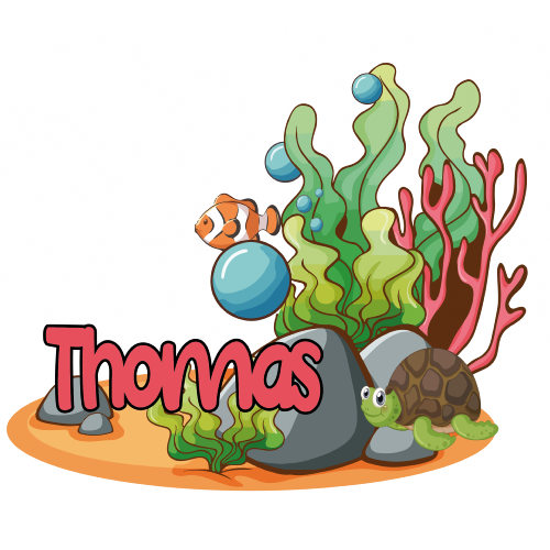 Plaque de porte thème mer personnalisée