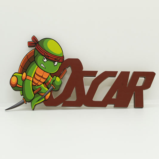 Plaque de porte tortue Ninja personnalisée