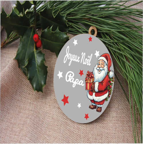 Carte Joyeux Noel pour Accrocher votre Badge Personnalisé