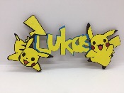 Plaque de porte personnalisée pikachu et prénom