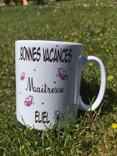 Mug personnalisé bonnes vacances maîtresse