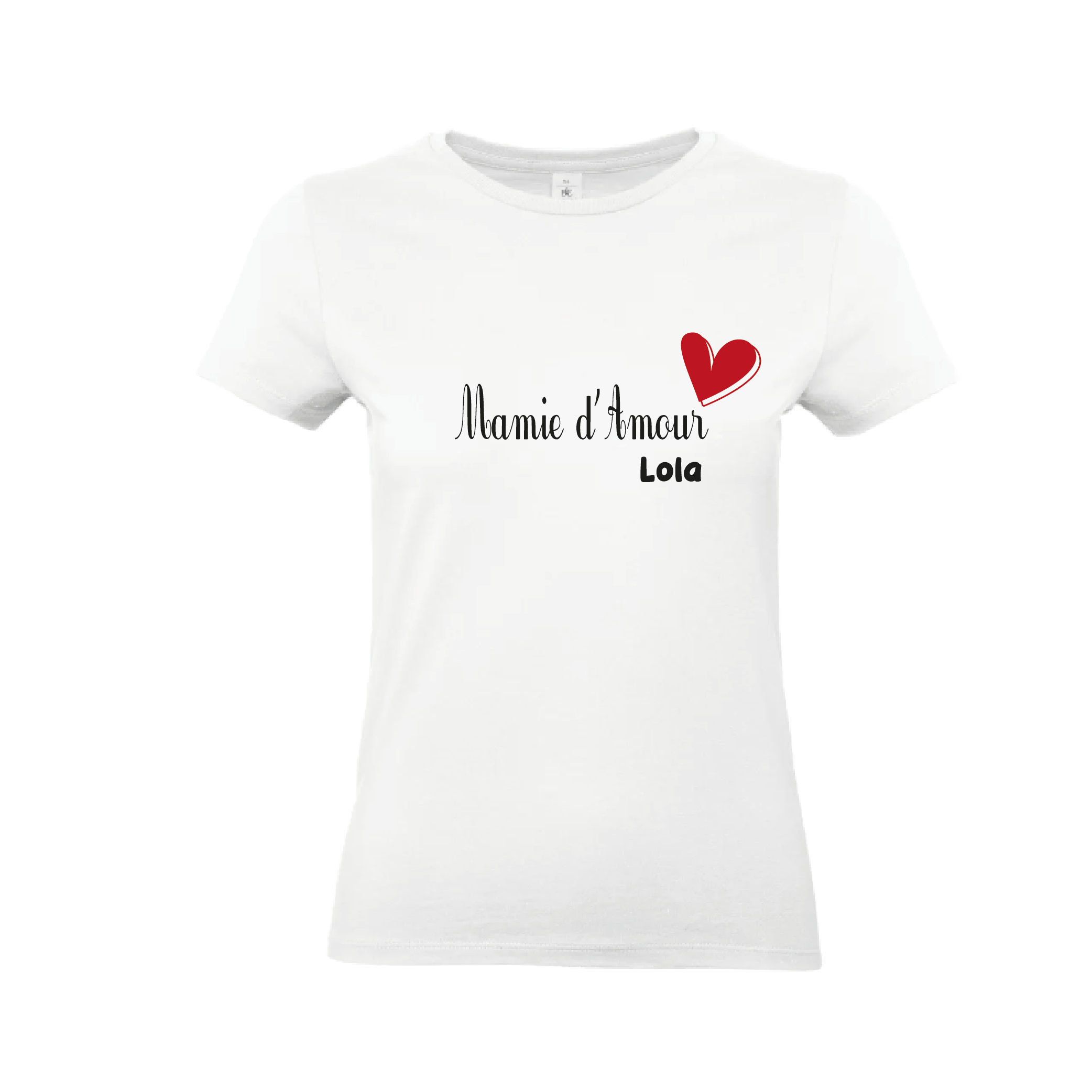 Tee shirt personnalisé Mamie d'amour
