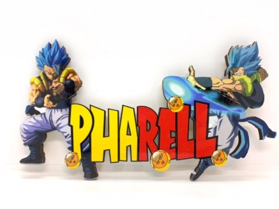 Plaque de porte Décoration Dbz 2et prénom personnalisée