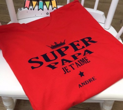 Tee shirt personnalisé Super papa