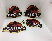 Plaque de porte Jurassic Park personnalisée en bois 