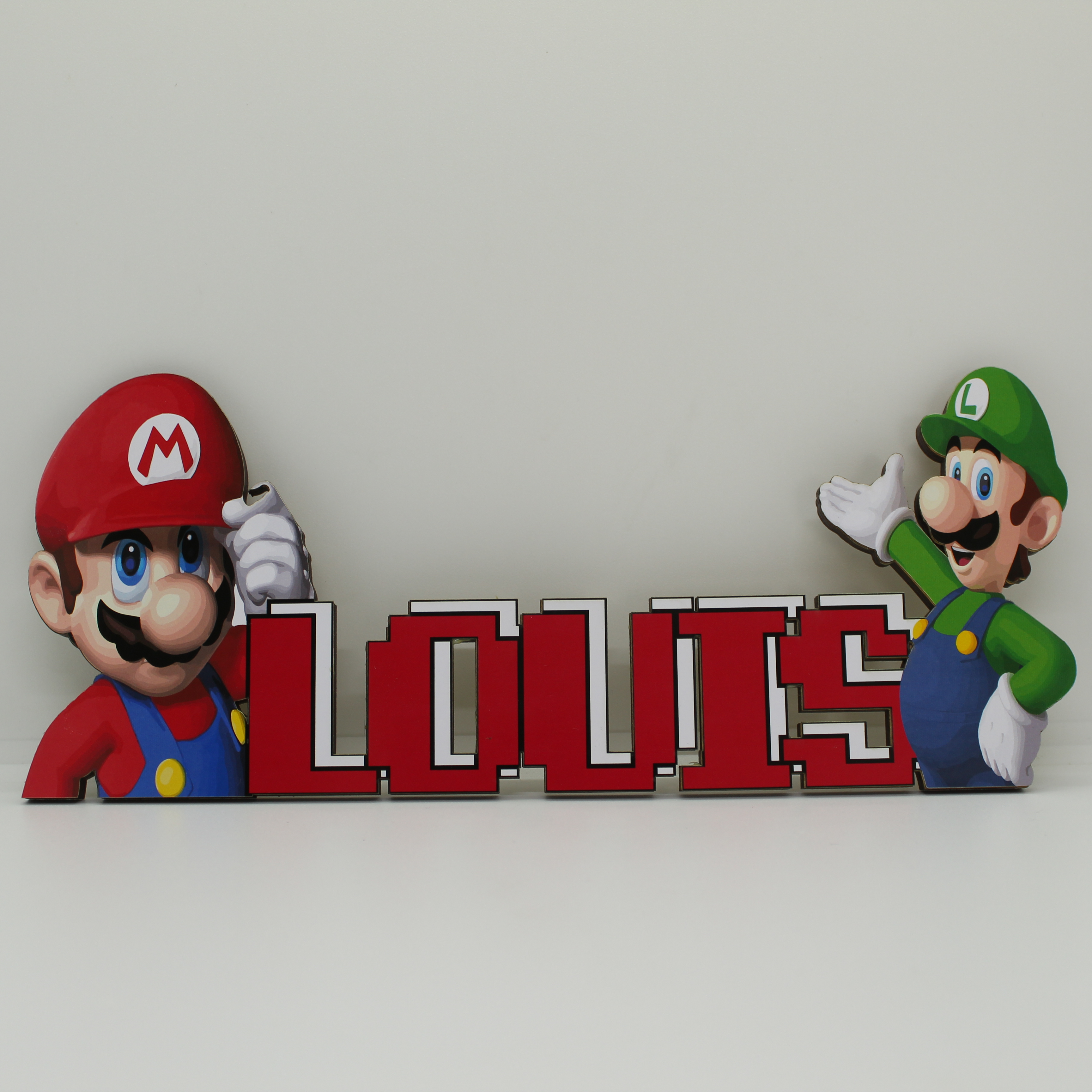 Plaque de porte dcoration mario et prnom personnalise