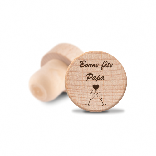 Bouchon de vin personnalisé Bonne fête papa