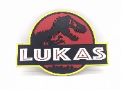 Plaque de porte Jurassic Park personnalisée