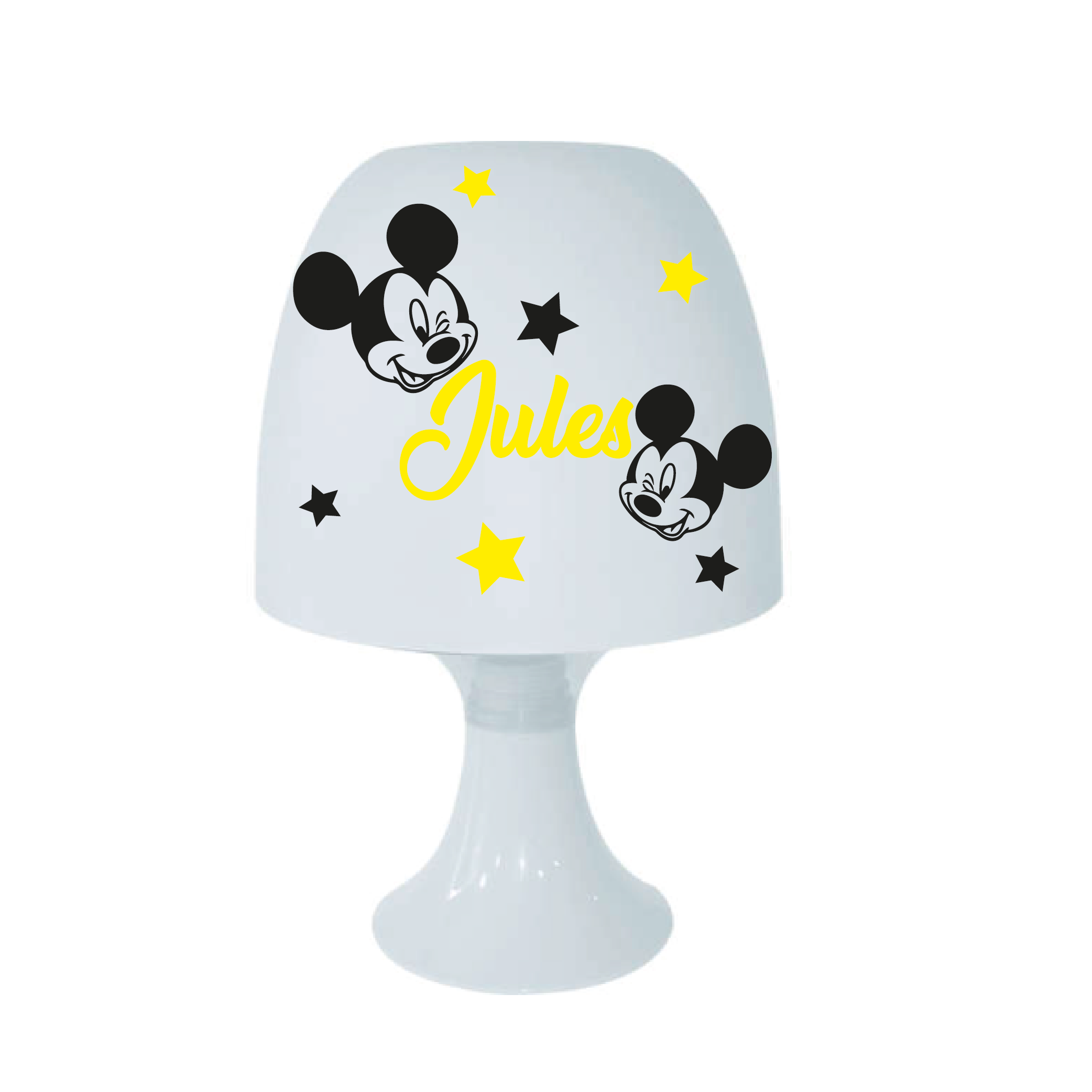 Lampe de chevet personnalisée mickey et prénom