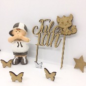 Cake topper Renard personnalisé