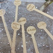 Agitateurs à boissons personnalisé en bois x400