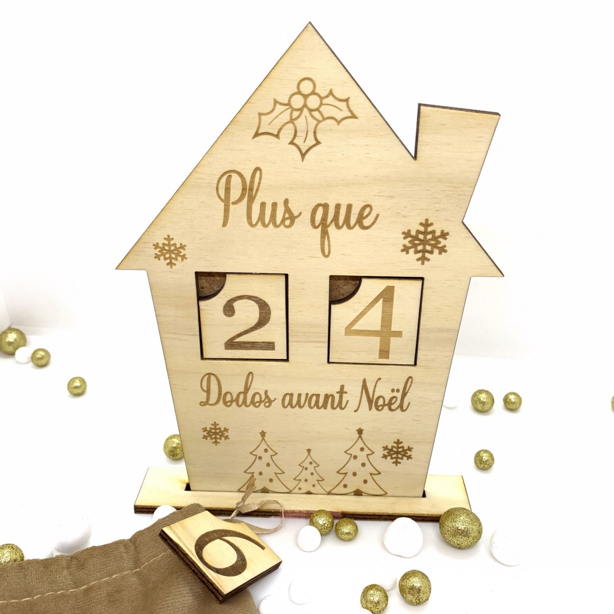 Calendrier de l'Avent de Noël personnalisé