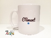 Mug personnalisé Prénom et une étoile de couleur