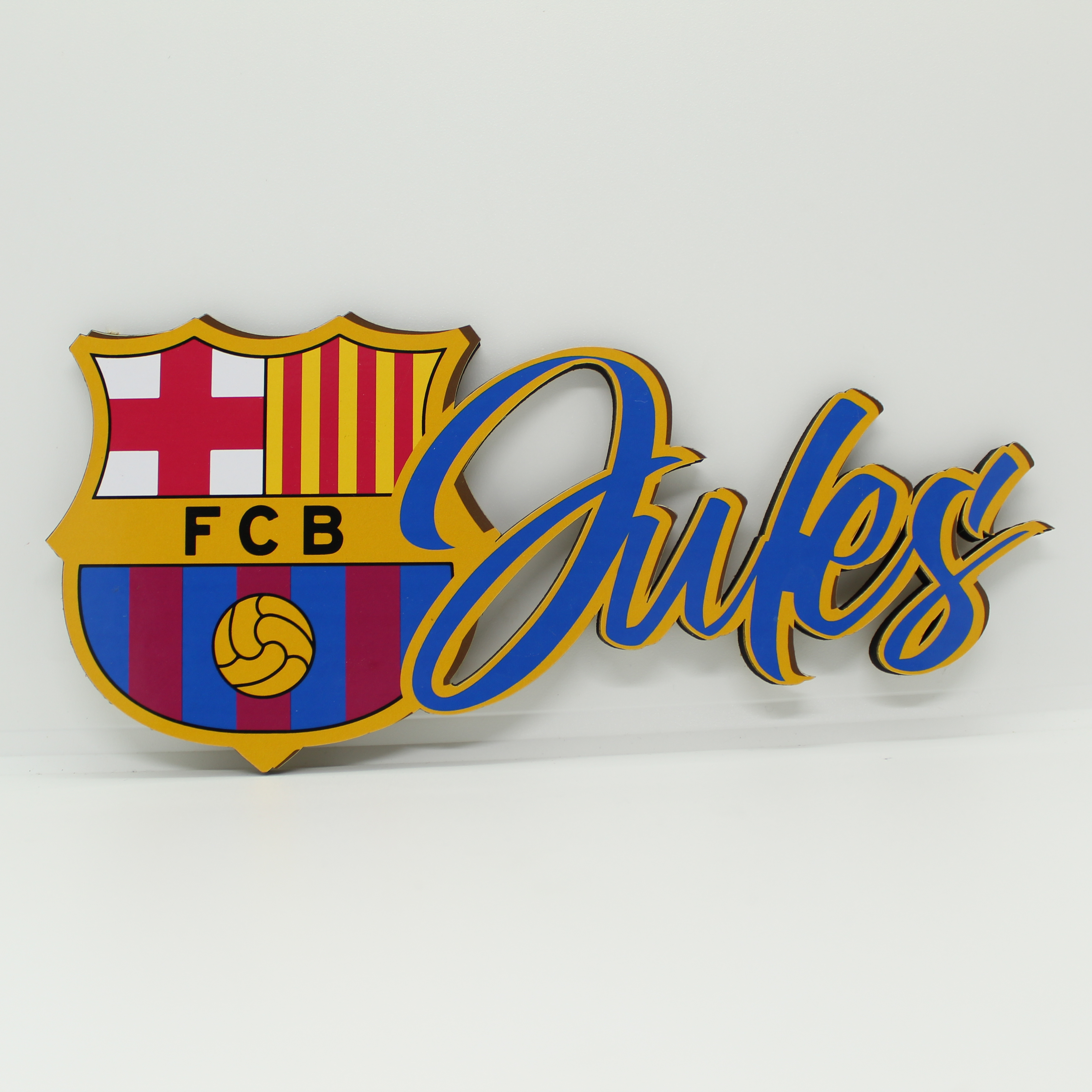 Plaque de porte FC Barcelone personnalise